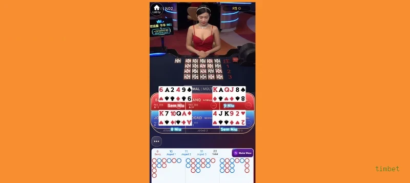 Cassino ao vivo timbet dealers